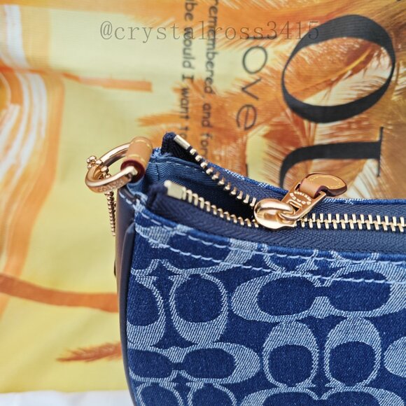 Coach Teri Crossbody Bag Denim Blue - Picture 3 of 11